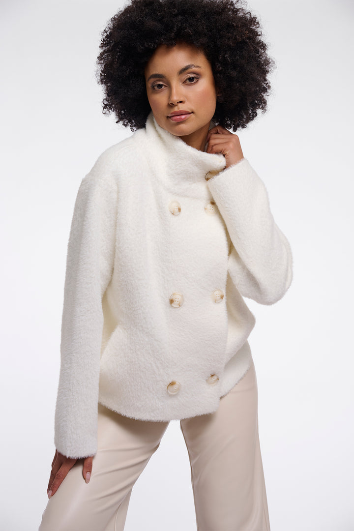 Rino &amp; Pelle Beth 500NOOS Snow White Short Double Breasted Jacket