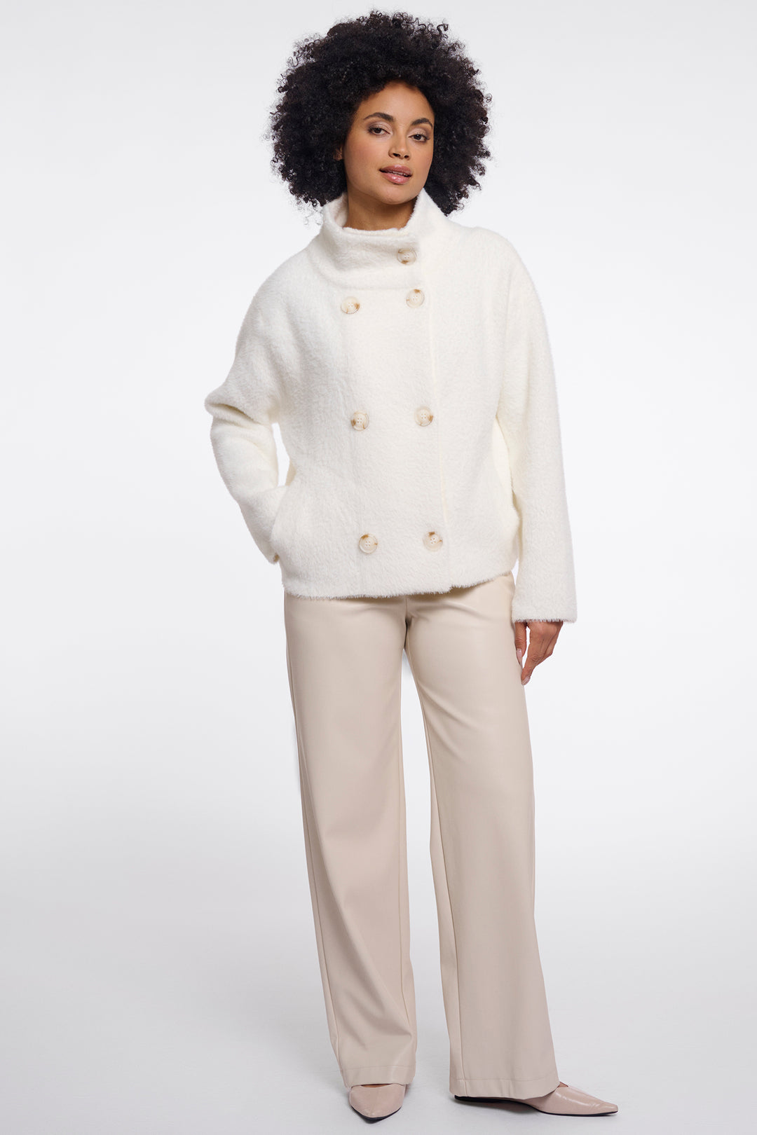 Rino &amp; Pelle Beth 500NOOS Snow White Short Double Breasted Jacket
