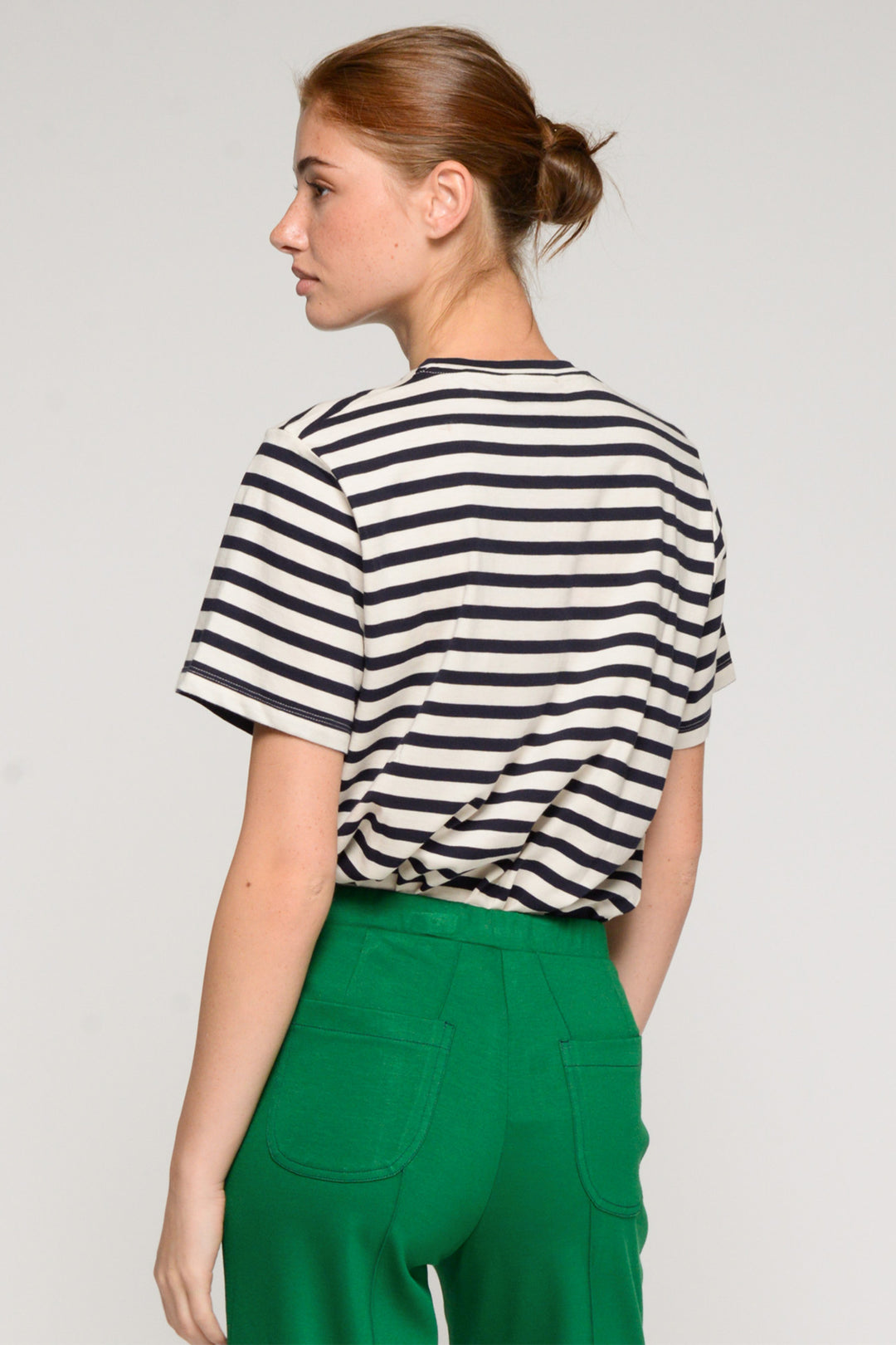 Vilagallo 33253 Palmera Navy Stripe Embroidered T-Shirt