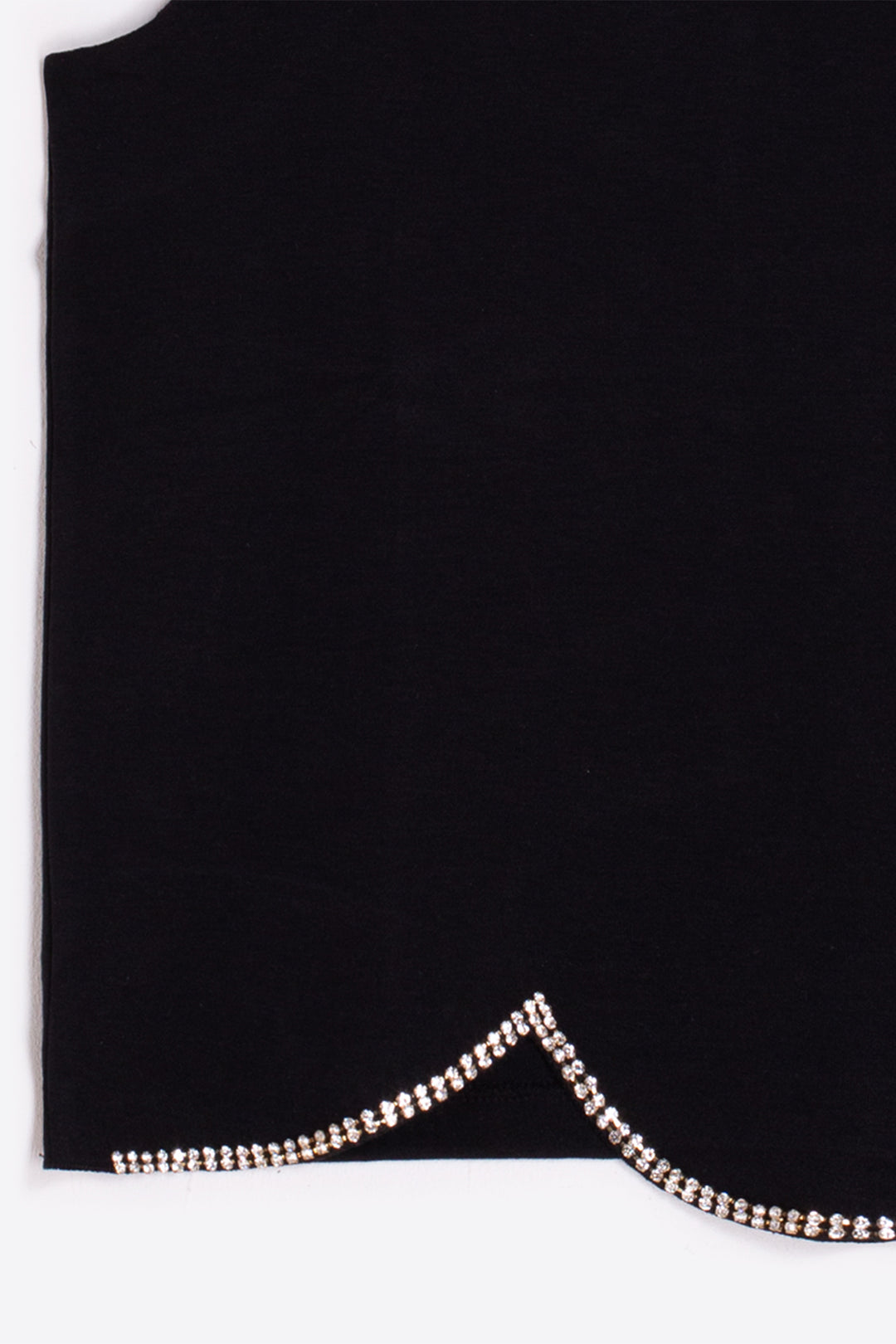 Vilagallo 33261 Black Diamante Hem Sleeveless Top