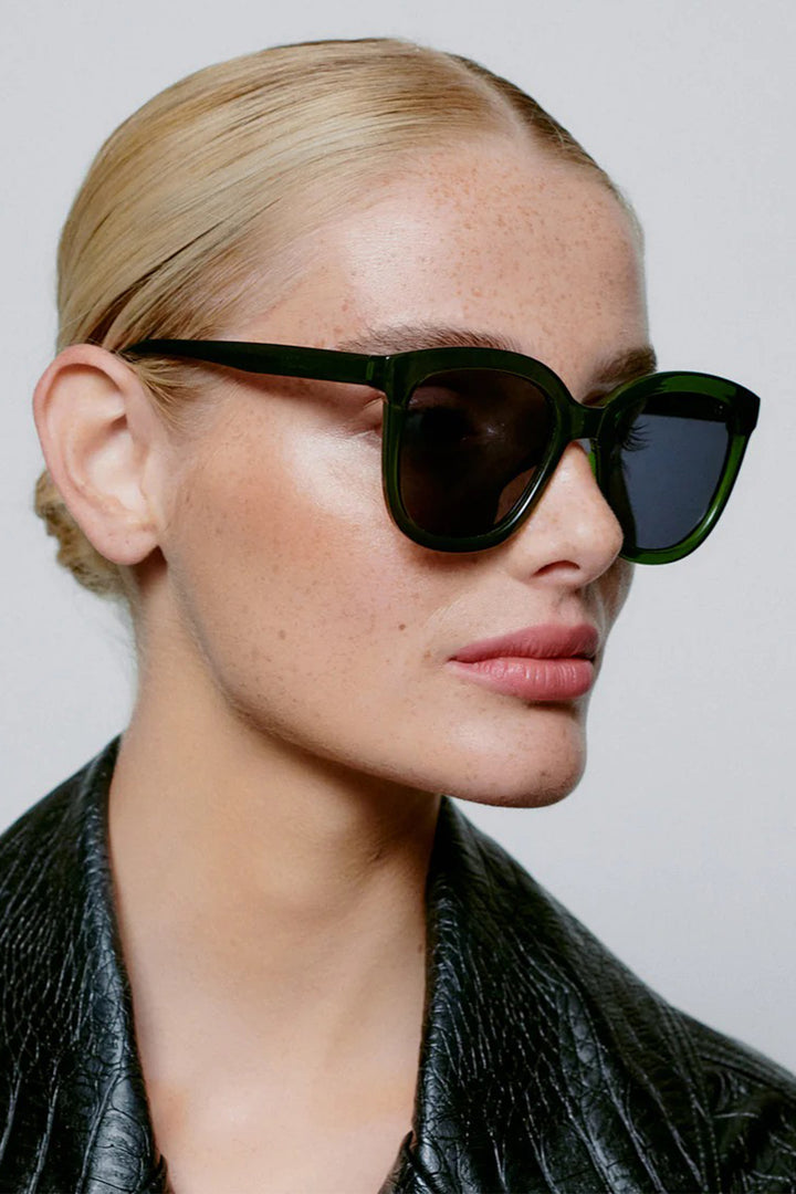 A.Kjaerbede Billy KL2106 Dark Green Transparent Sunglasses