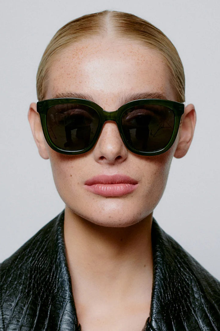 A.Kjaerbede Billy KL2106 Dark Green Transparent Sunglasses