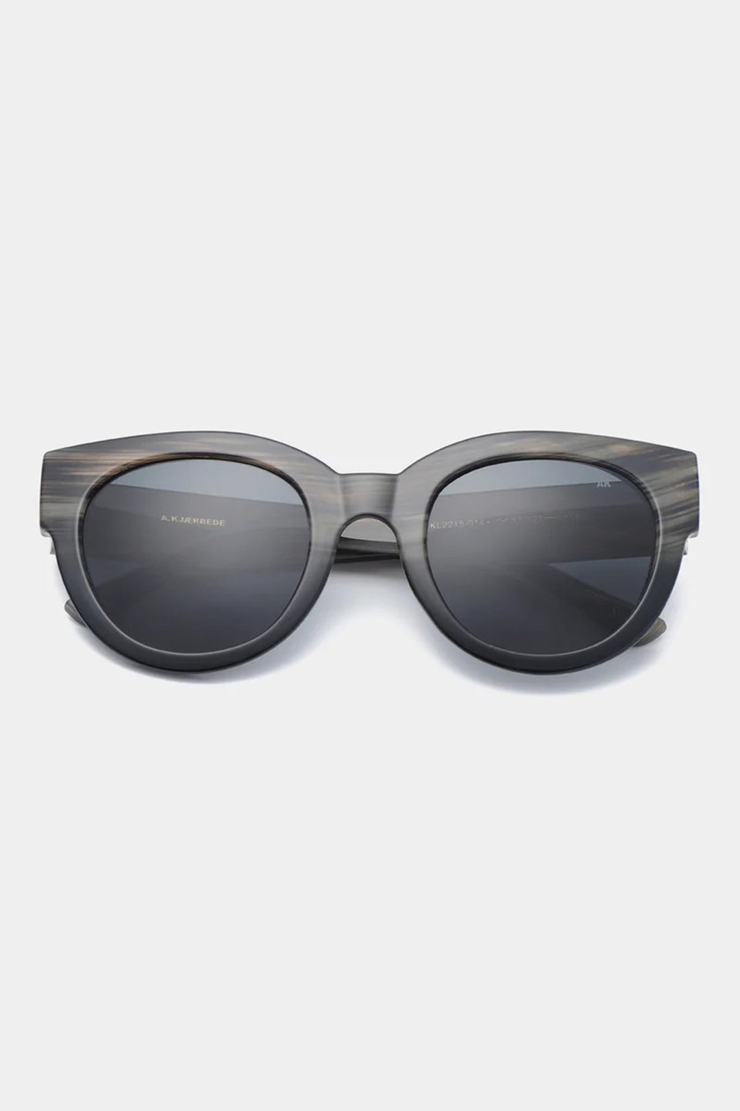 A.Kjaerbede Lilly KL2215 Striped Horn Black Sunglasses - Olivia Grace Fashion