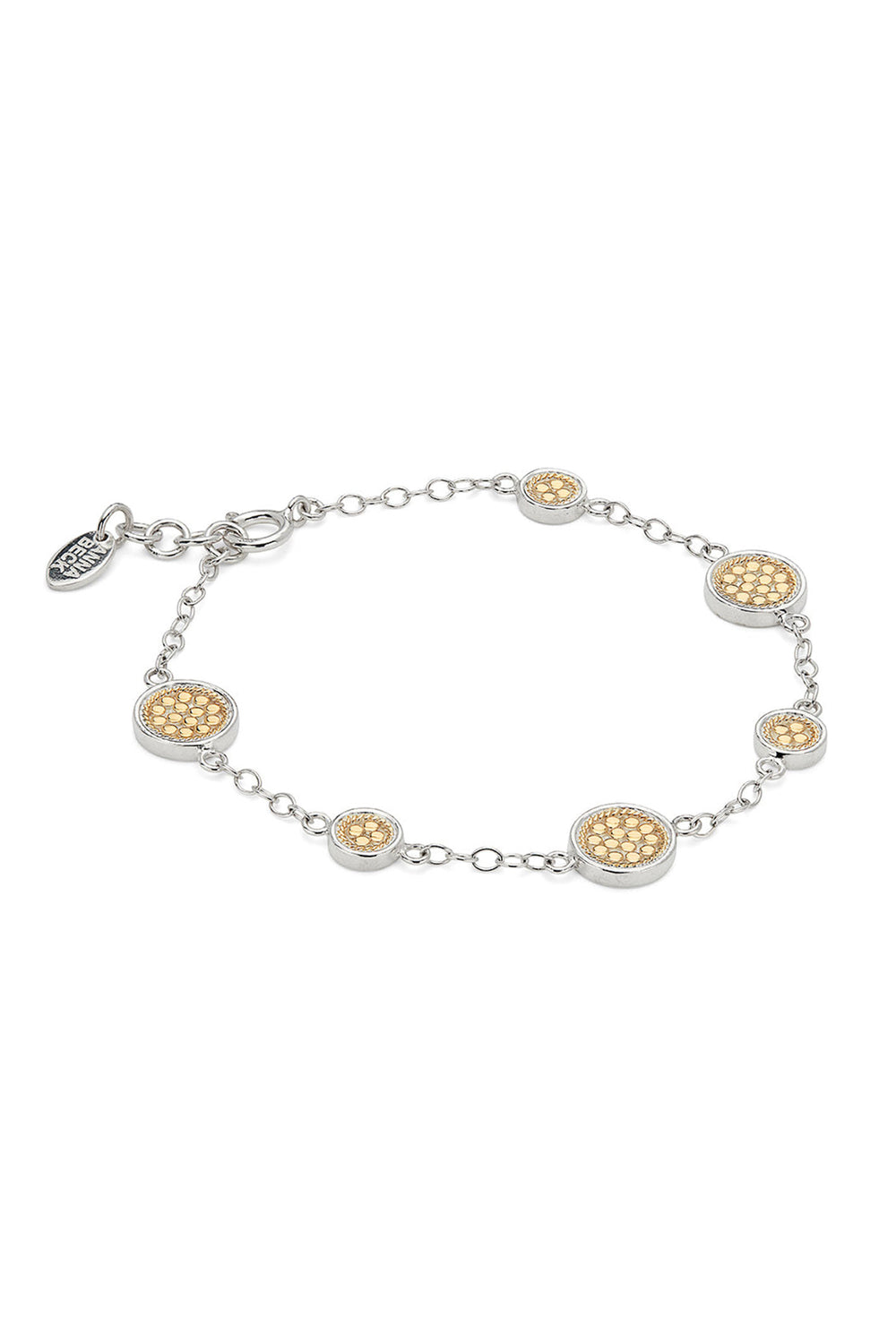 Anna Beck BR10091-TWT Classic Station Bracelet Gold Silver - Olivia Grace Fashion