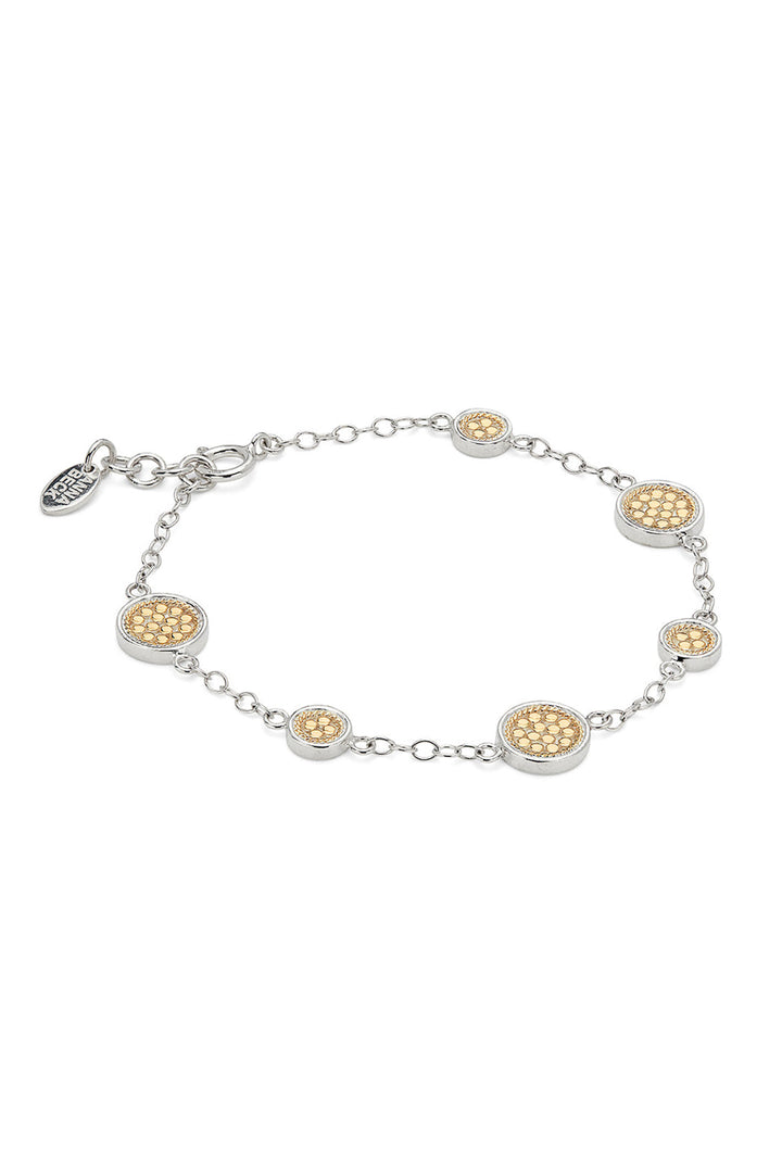 Anna Beck BR10091-TWT Classic Station Bracelet Gold Silver - Olivia Grace Fashion
