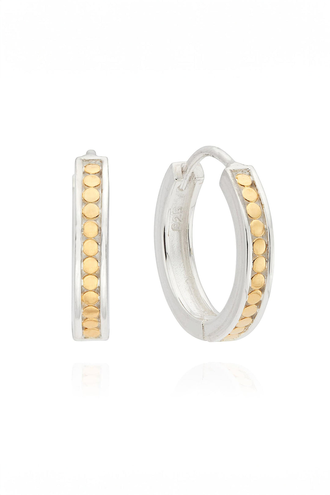 Anna Beck ER10295-TWT Classic Small Hinge Reversible Hoop Earrings - Olivia Grace Fashion