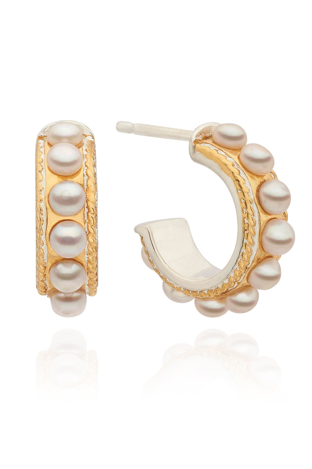 Anna Beck Multi Pearl Hop Earrings Gold ER10625-GPL - Olivia Grace Fashion
