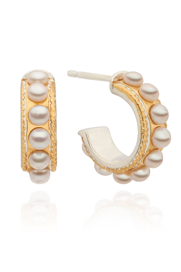Anna Beck Multi Pearl Hop Earrings Gold ER10625-GPL - Olivia Grace Fashion