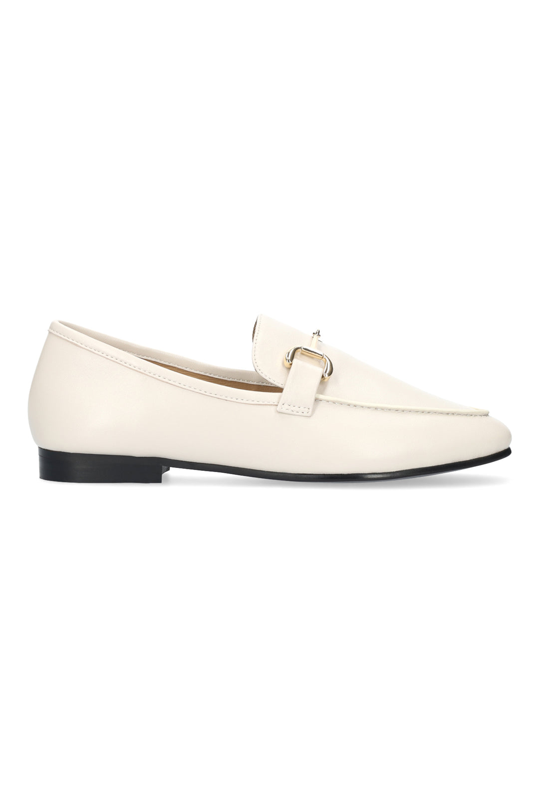 BiBi Lou Ashe Off White Kid Leather Loafers 571Z10VK-OWT, side view