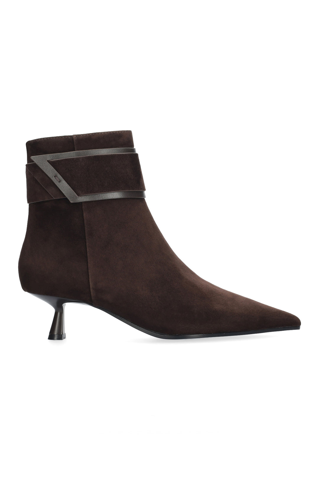 BiBi Lou Astra Brown Kid Suede Booties 648T30VK-MRN, side view