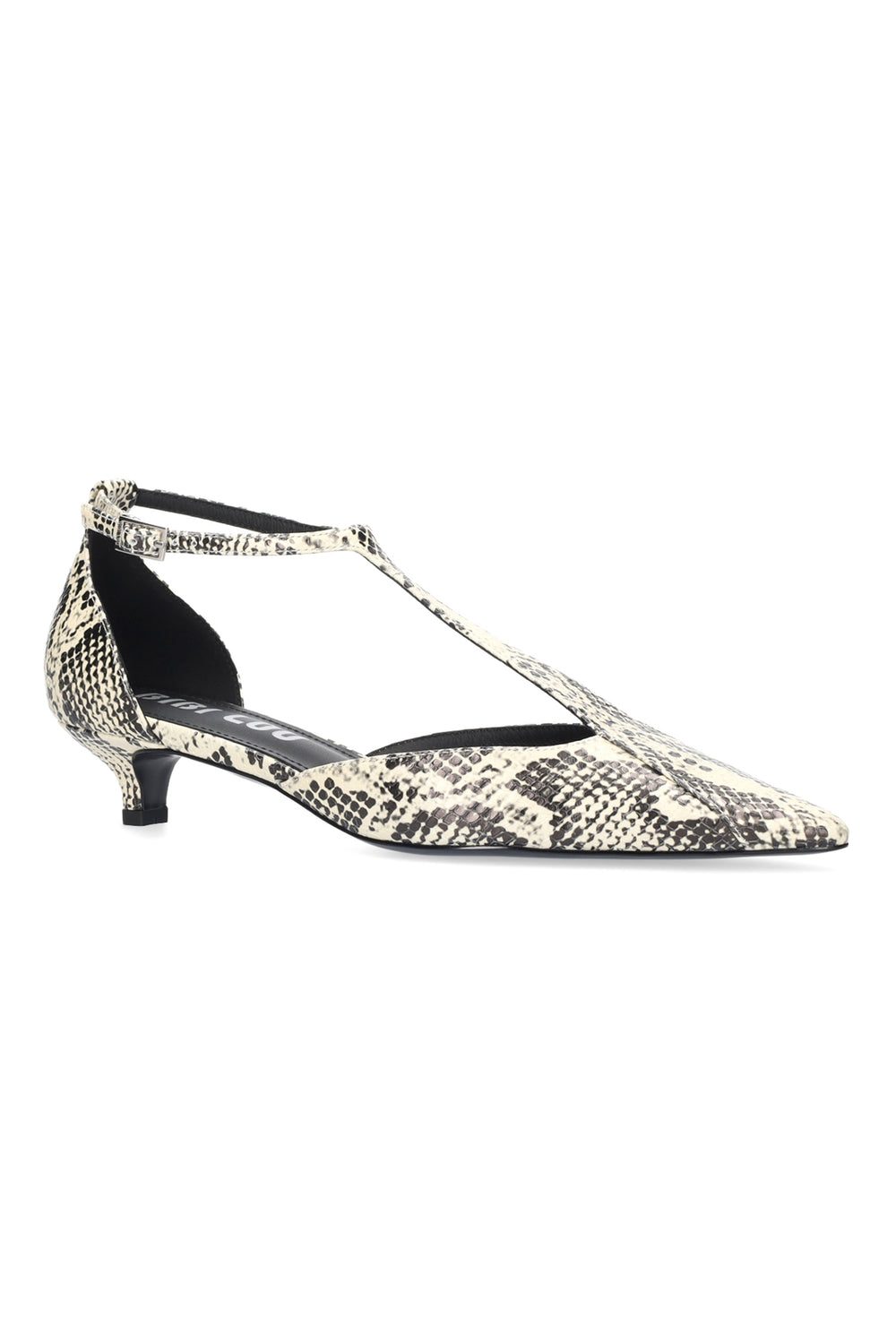 BiBi Lou Canna Off White Snake Leather Pumps 520Z50VK-OWT, three-quarter front view