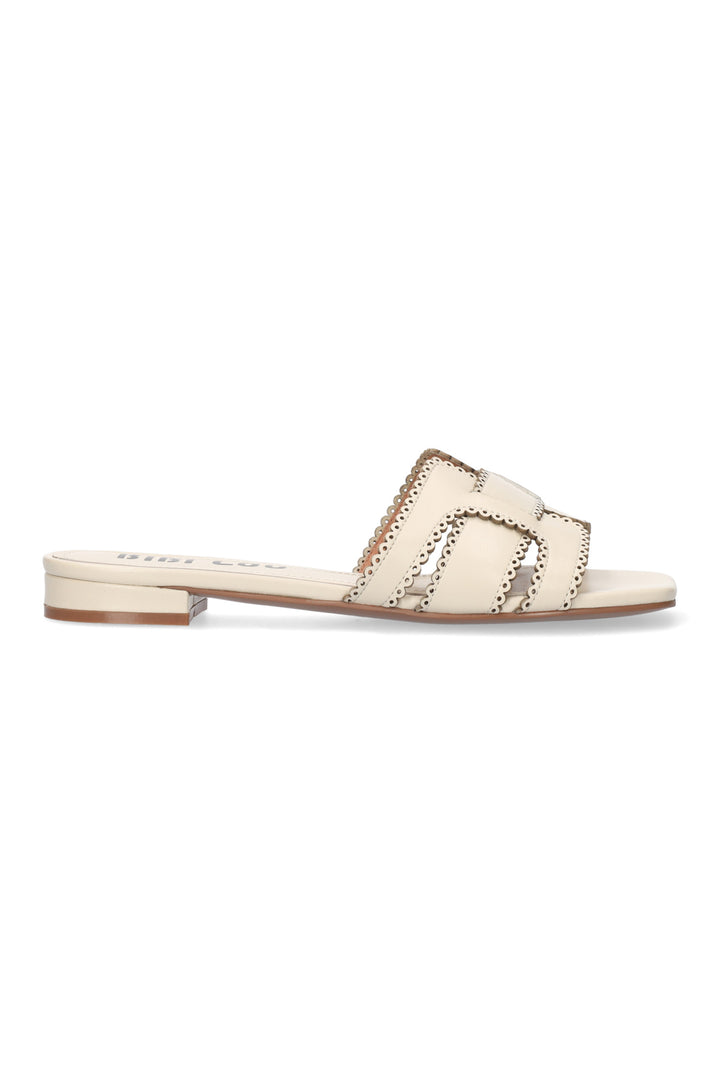 BiBi Lou Holly Off White Leather Sandals 755Z10VK