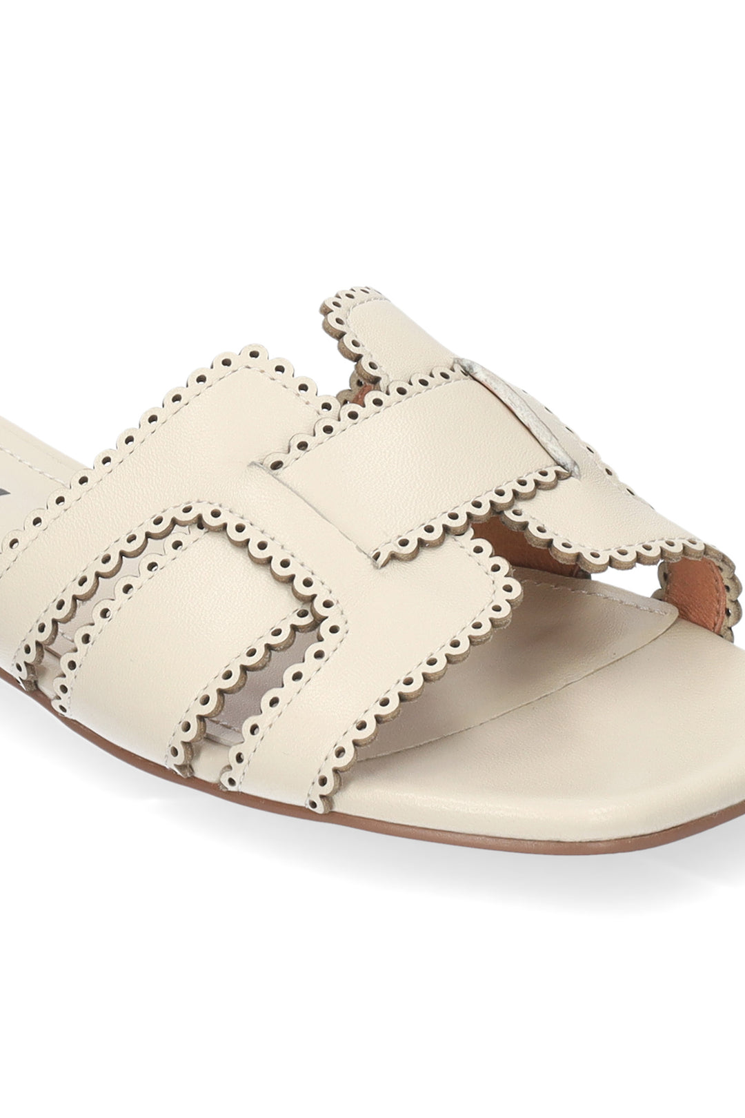 BiBi Lou Holly Off White Leather Sandals 755Z10VK