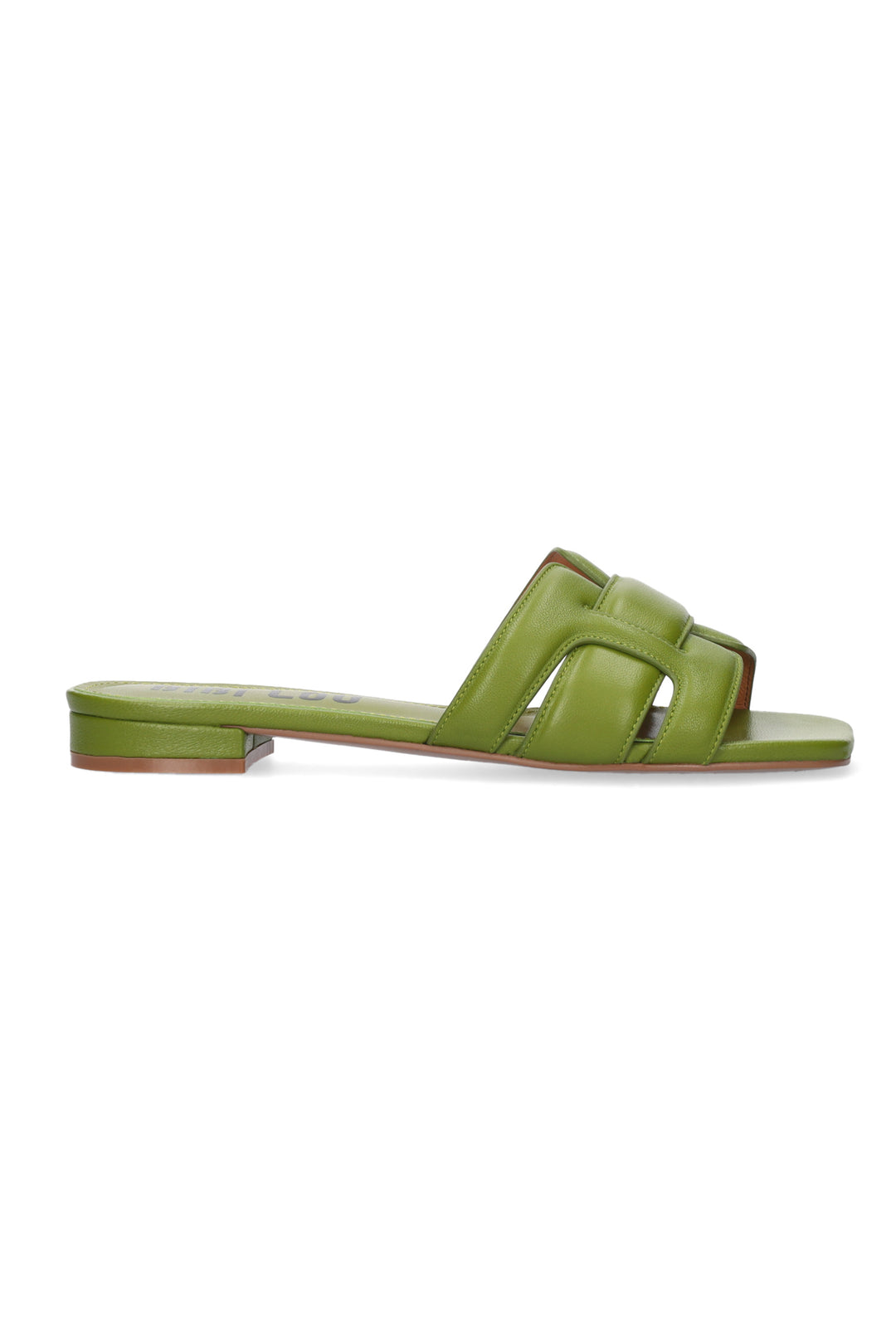 BiBi Lou Holly Olive Green Leather Sandals 760Z10VK