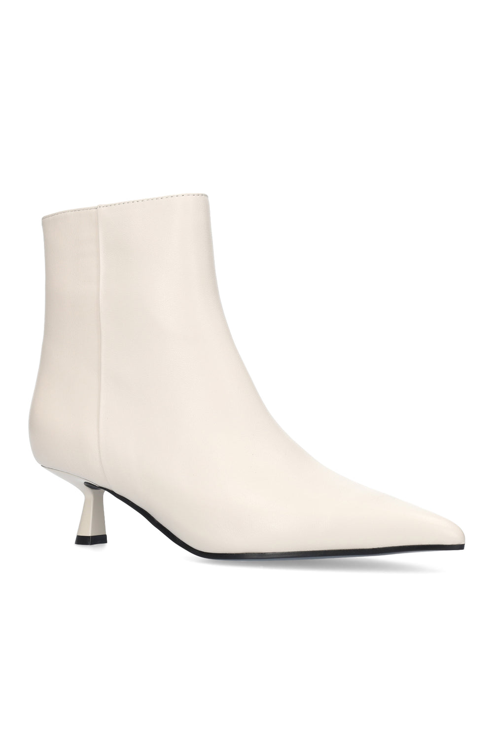BiBi Lou Sakura Off White Kid Leather Booties 501T10VK-OWT, three-quarter front view