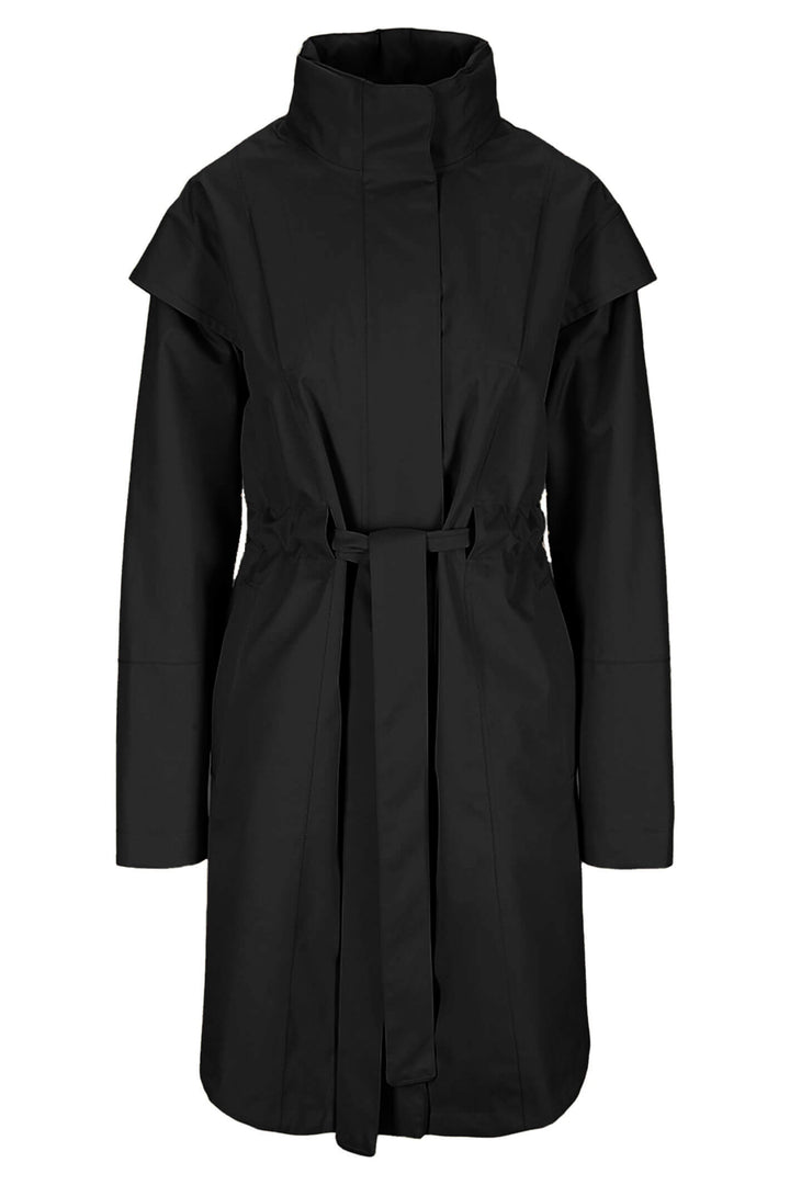 BRGN 15032T2 095 New Black Monsun Wateproof Coat - Olivia Grace Fashion