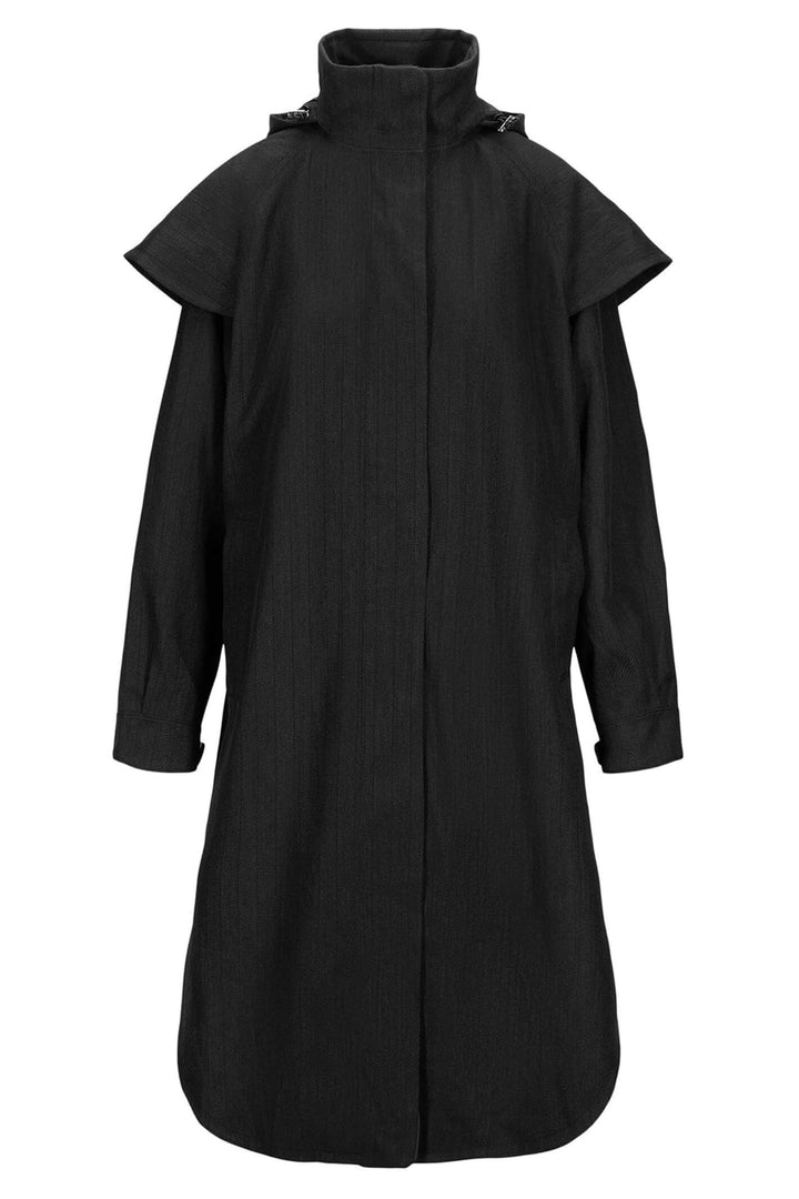 BRGN 15034L2 097 Black Tweed Tyfon Waterproof Raincoat - Olivia Grace Fashion