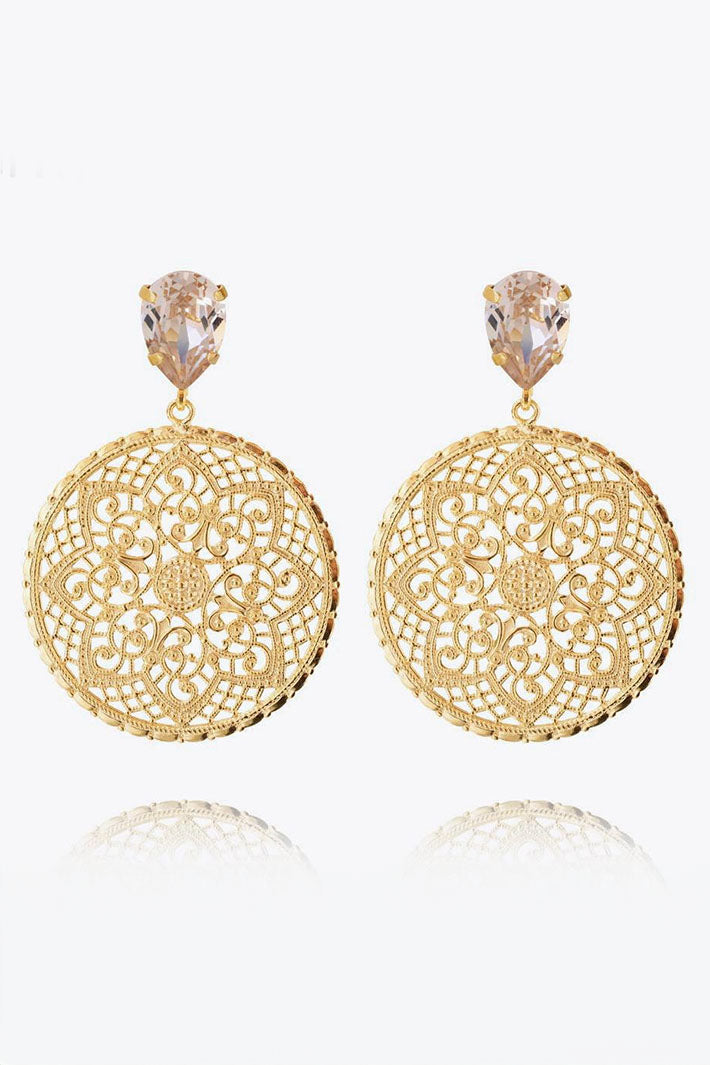 Caroline Svedbom 100014100129 Alexandra Gold Crystal Earrings - Olivia Grace Fashion