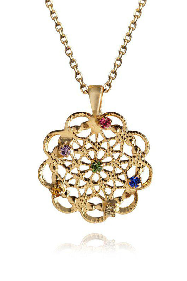 Caroline Svedbom 100990116301 Florence Rainbow Combo Gold Necklace - Olivia Grace Fashion