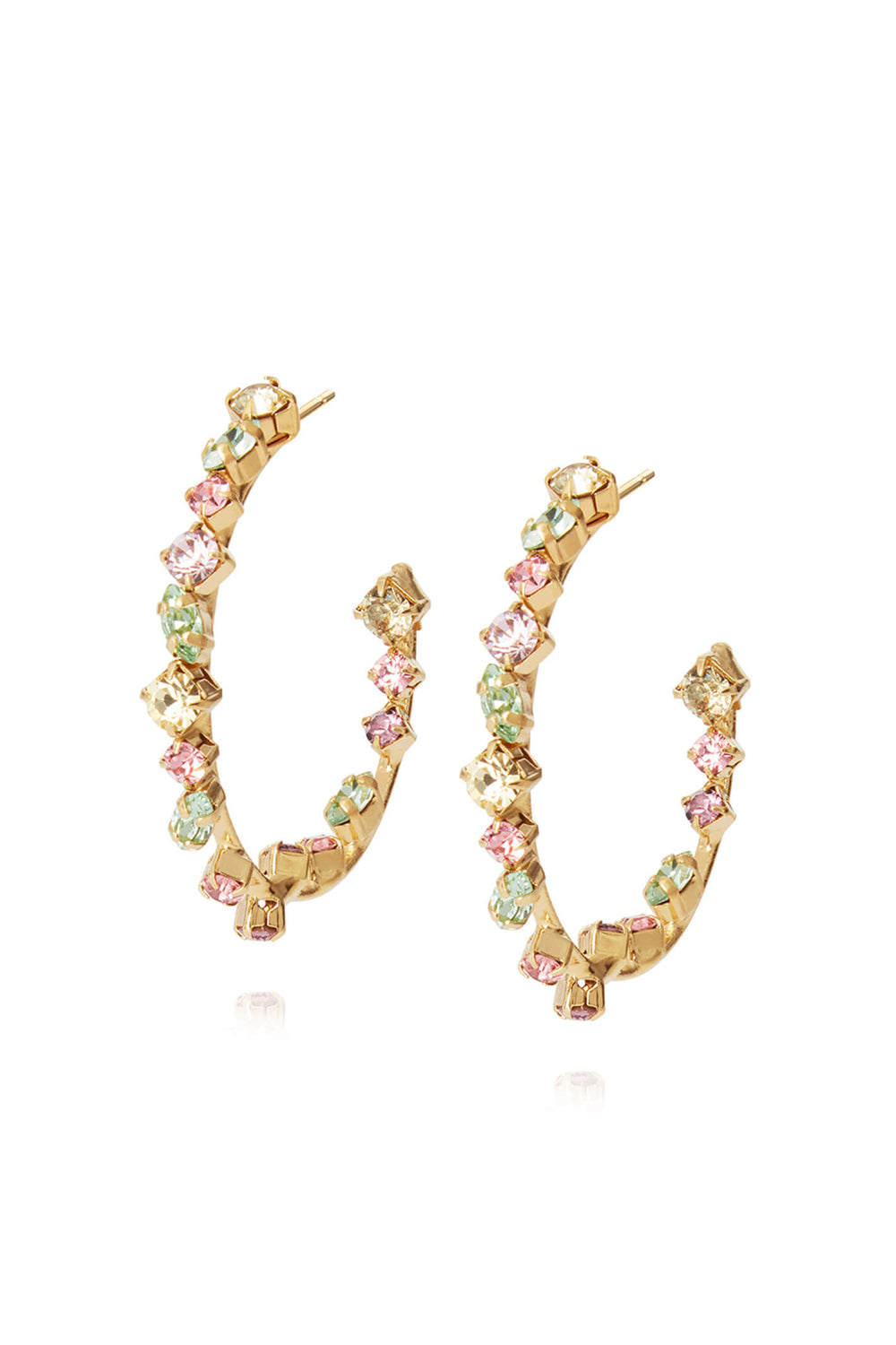 Caroline Svedbom 101042128501 Antonia Summer Combo Gold Loop Earrings - Olivia Grace Fashion