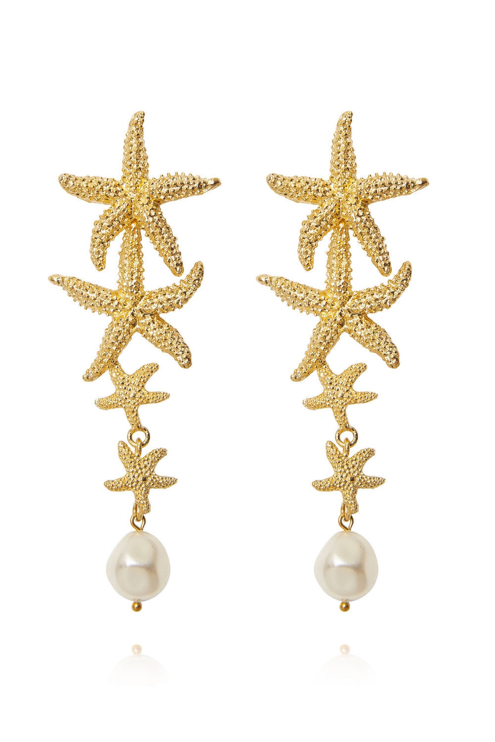 Caroline Svedbom 101664116801 Falling Star Pearl Gold Earrings - Olivia Grace Fashion