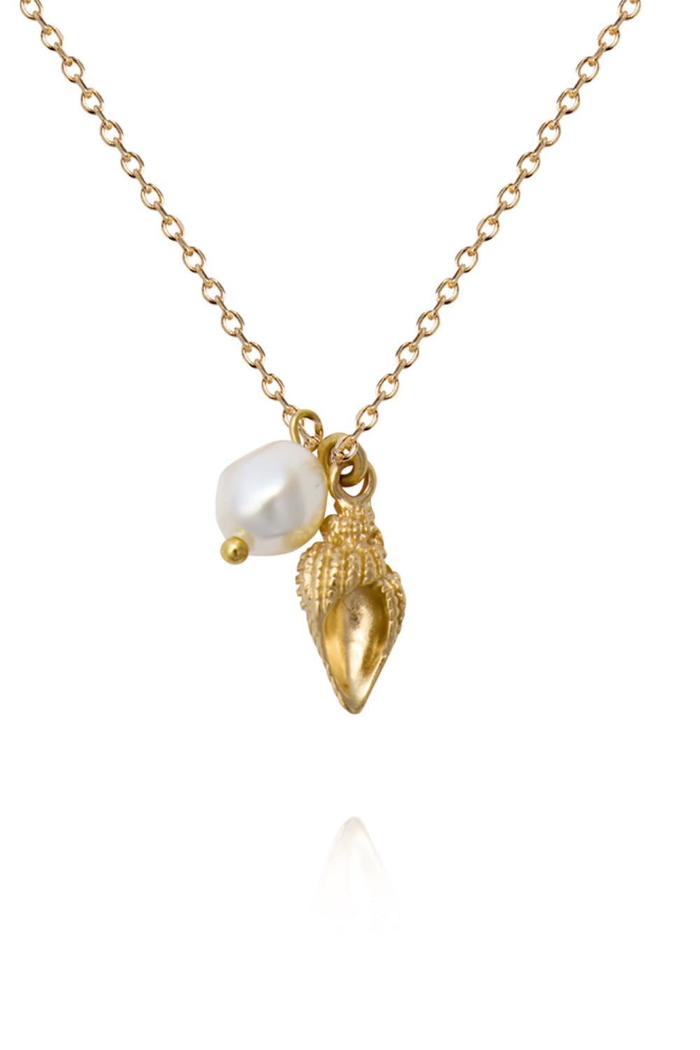 Caroline Svedbom 101862900301 Shell Pearl Necklace 18k Gold Plated - Olivia Grace Fashion
