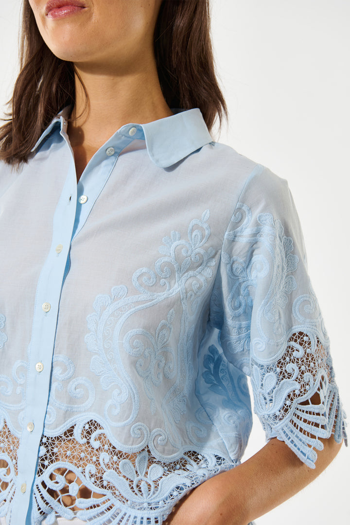 Dea Kubidal BlondieDEA Skyway Blue Short Sleeve Shirt 1990326