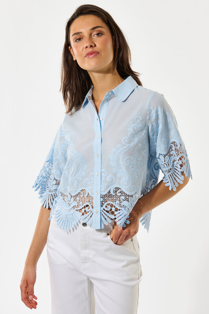 Dea Kubidal BlondieDEA Skyway Blue Short Sleeve Shirt 1990326