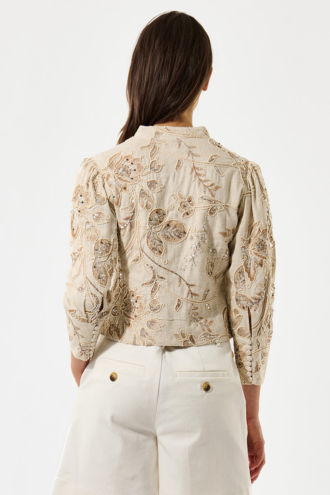 Dea Kubidal MarilynDEA Marigold Beige Puff Sleeve Jacket 1890326