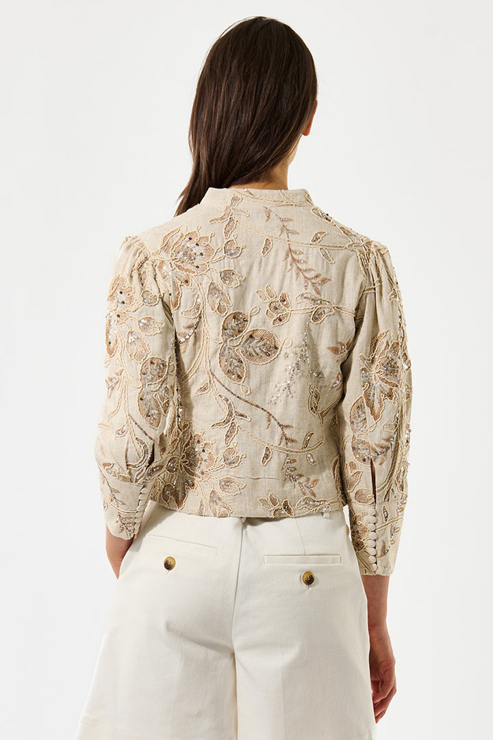 Dea Kubidal MarilynDEA Marigold Beige Puff Sleeve Jacket 1890326