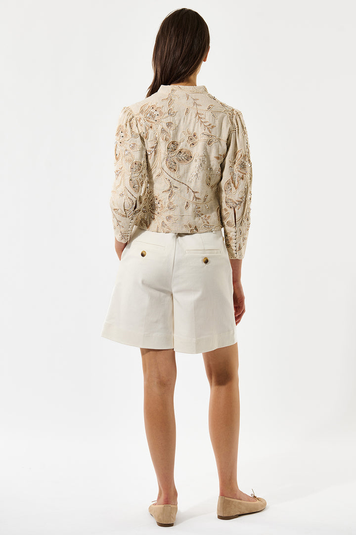 Dea Kubidal MarilynDEA Marigold Beige Puff Sleeve Jacket 1890326
