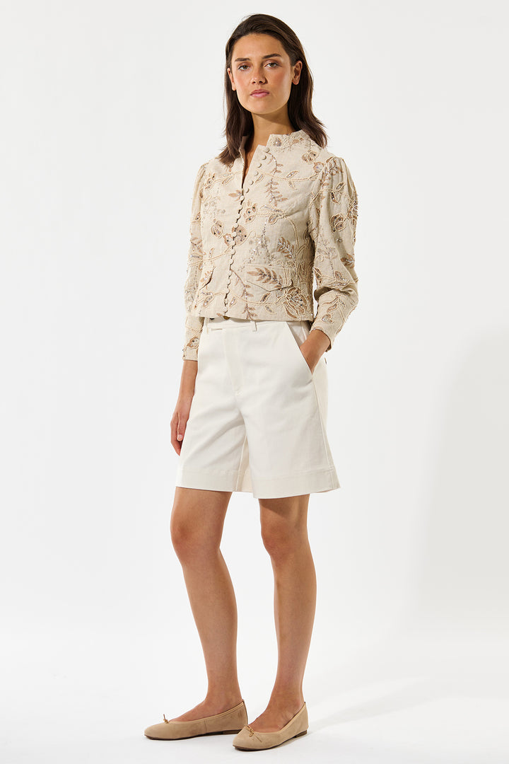Dea Kubidal MarilynDEA Marigold Beige Puff Sleeve Jacket 1890326