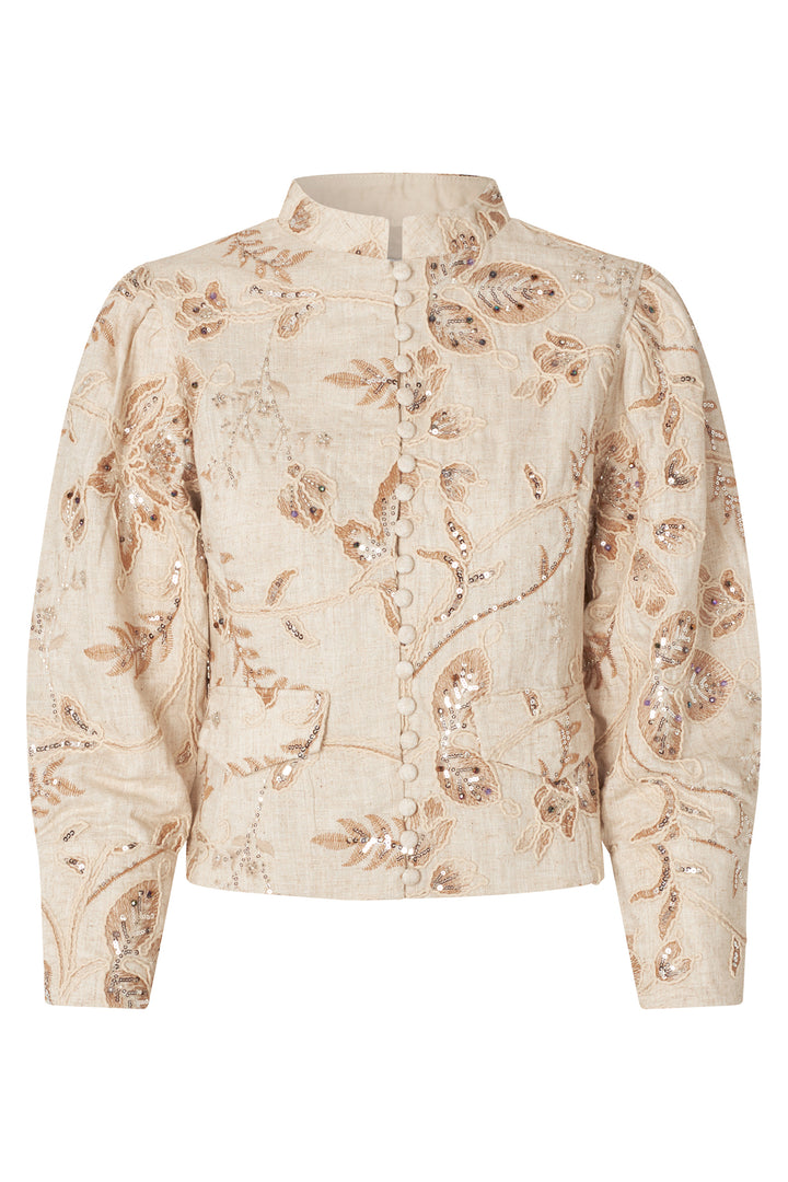 Dea Kubidal MarilynDEA Marigold Beige Puff Sleeve Jacket 1890326