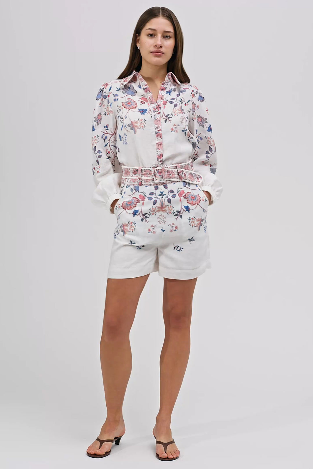 Dea Kubidal SiomaDEA Grand Chintz Cream Balloon Sleeve Shirt 2400326