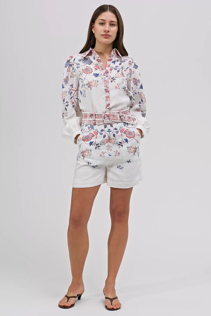 Dea Kubidal SiomaDEA Grand Chintz Cream Balloon Sleeve Shirt 2400326
