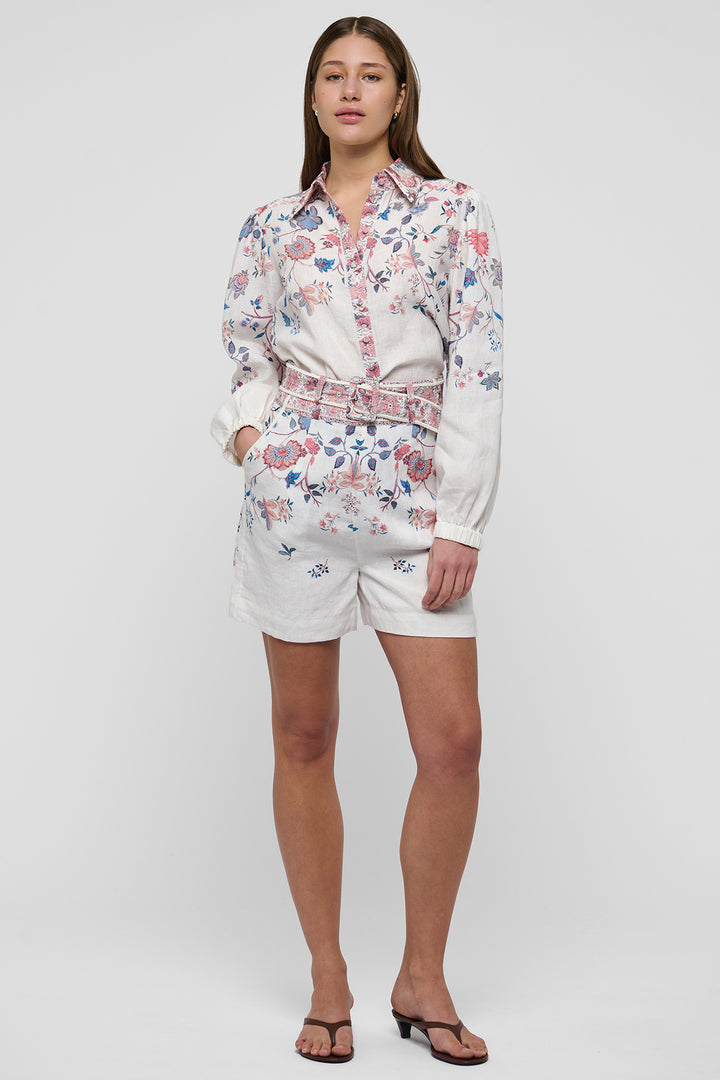 Dea Kubidal SiomaDEA Grand Chintz Cream Balloon Sleeve Shirt 2400326