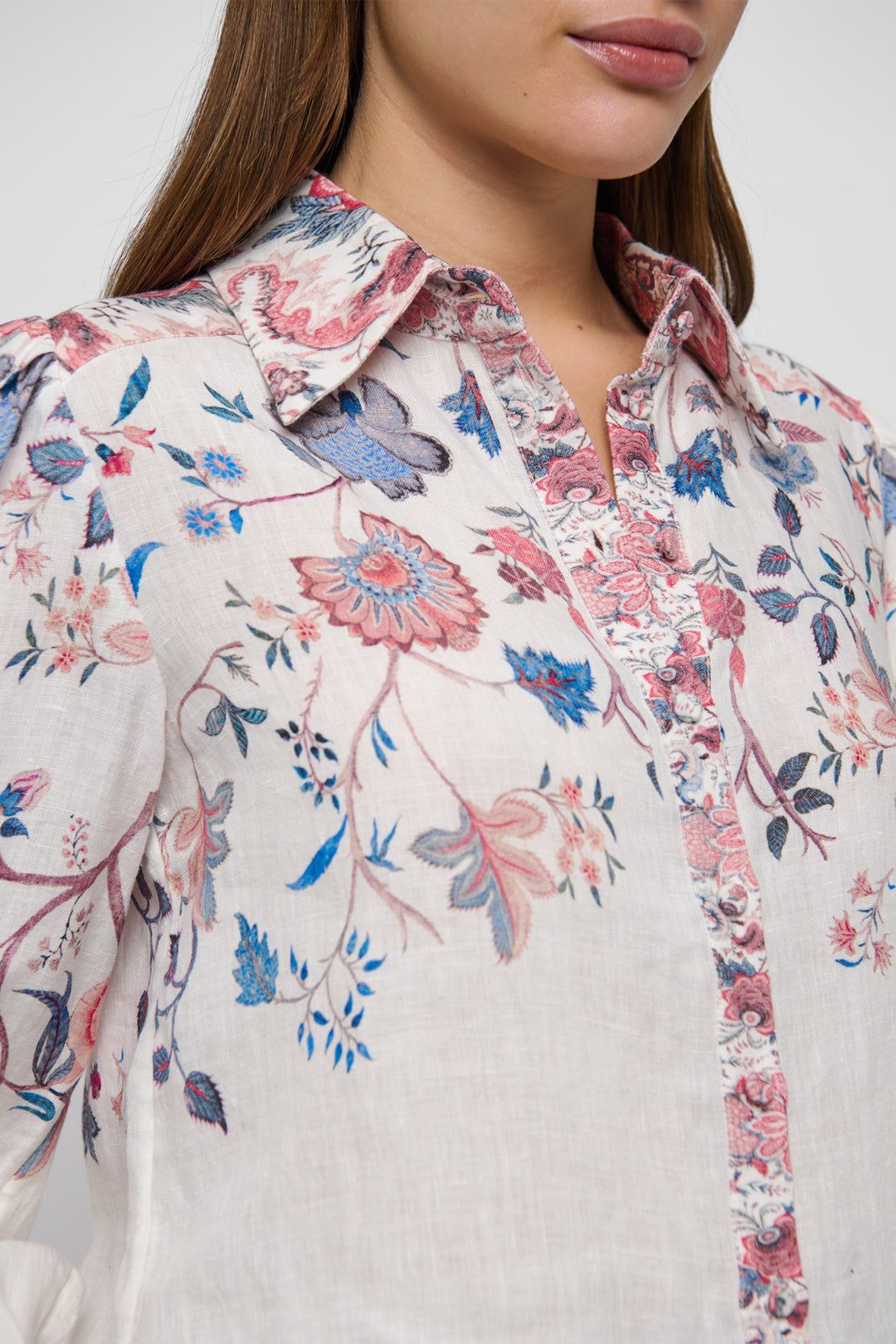 Dea Kubidal SiomaDEA Grand Chintz Cream Balloon Sleeve Shirt 2400326