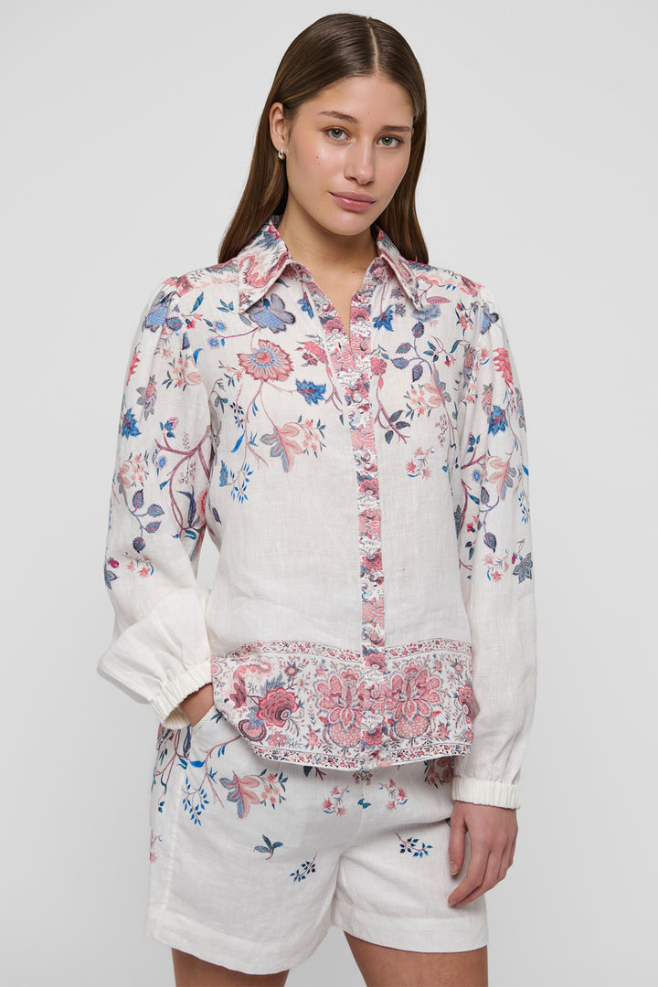Dea Kubidal SiomaDEA Grand Chintz Cream Balloon Sleeve Shirt 2400326