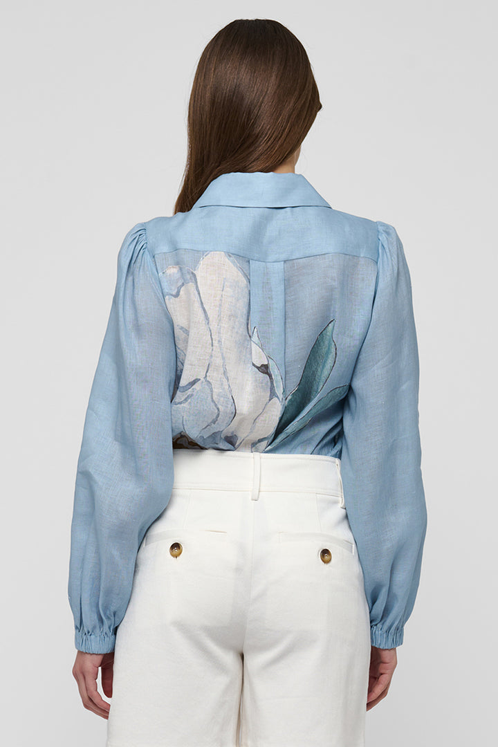 Dea Kubidal SiomaDEA Skyway Blue Balloon Sleeve Shirt 3290326