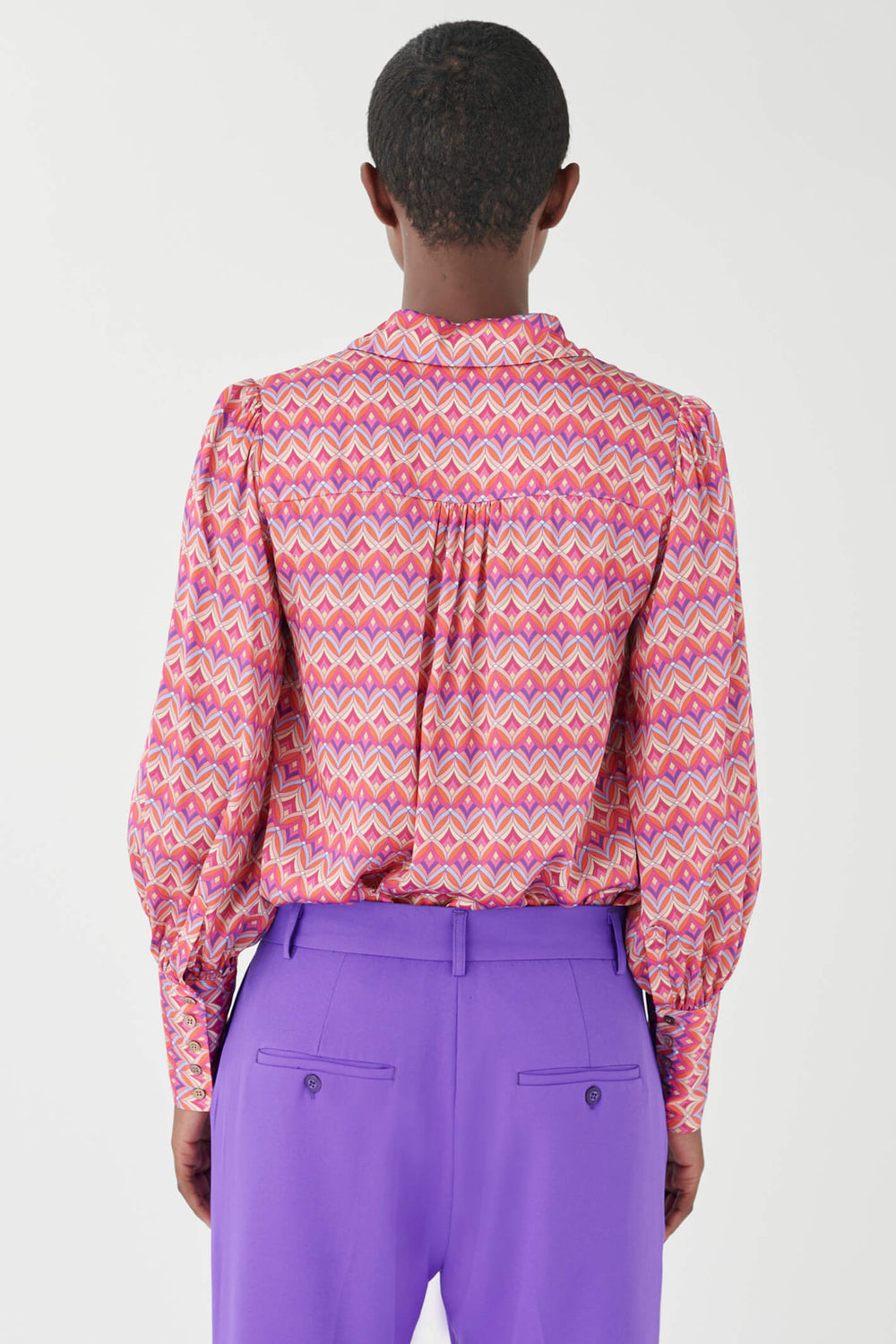 Dea Kudibal 0740723 Cadence Pink Macchia Winegum Silk Shirt - Olivia Grace Fashion