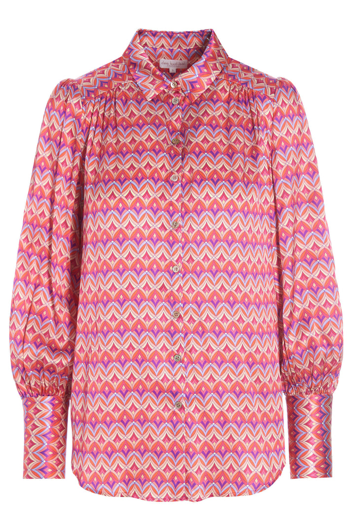 Dea Kudibal 0740723 Cadence Pink Macchia Winegum Silk Shirt - Olivia Grace Fashion