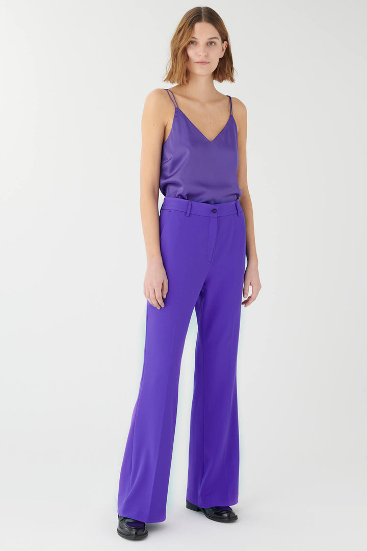 Dea Kudibal 1600723 Avena Royal Purple Silk Camisole Strap Top - Olivia Grace Fashion