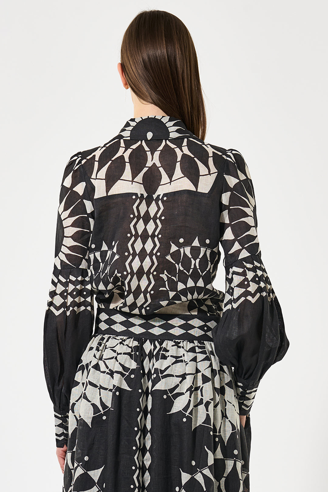 Dea Kudibal AlexaDEA NS Black White Balloon Sleeve Blouse 1571025