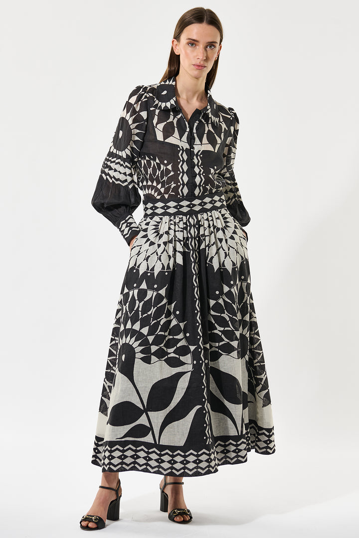 Dea Kudibal AlexaDEA NS Black White Balloon Sleeve Blouse 1571025