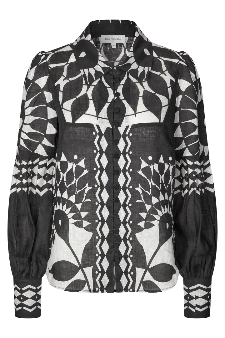 Dea Kudibal AlexaDEA NS Black White Balloon Sleeve Blouse 1571025