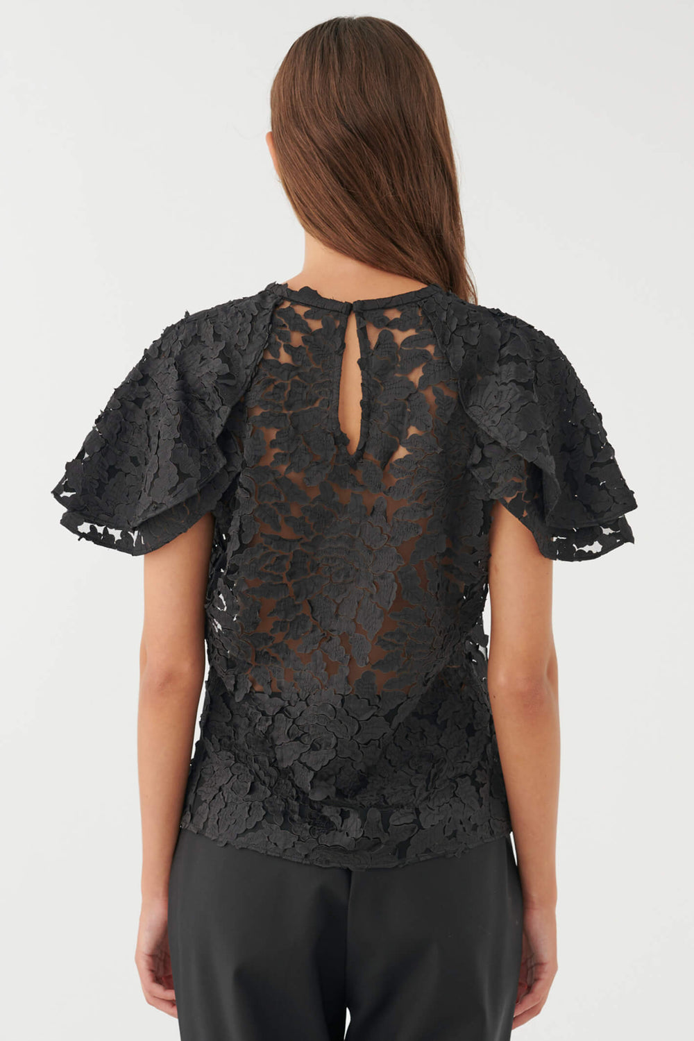 Dea Kudibal Delilah 1231023 Black Layered Sleeve Blouse - Olivia Grace Fashion