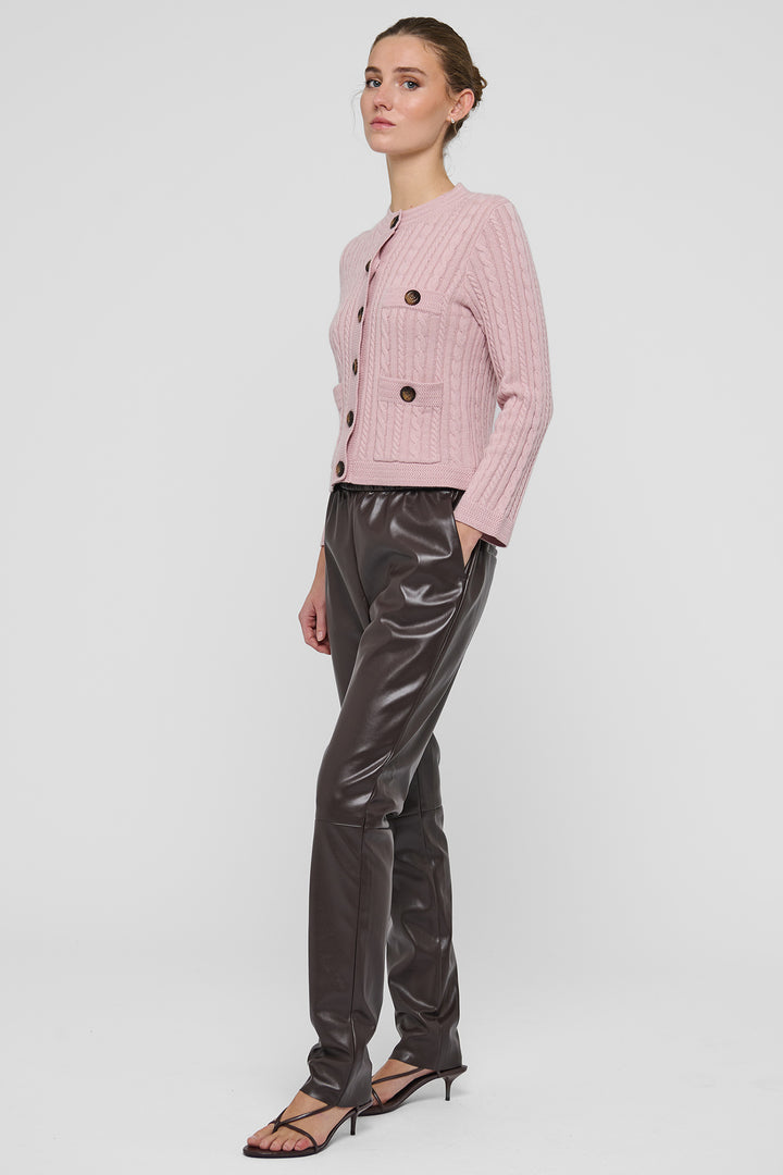 Dea Kudibal DitteDEA Dinky Pink Cable Knit Cardigan at Olivia Grace Fashion