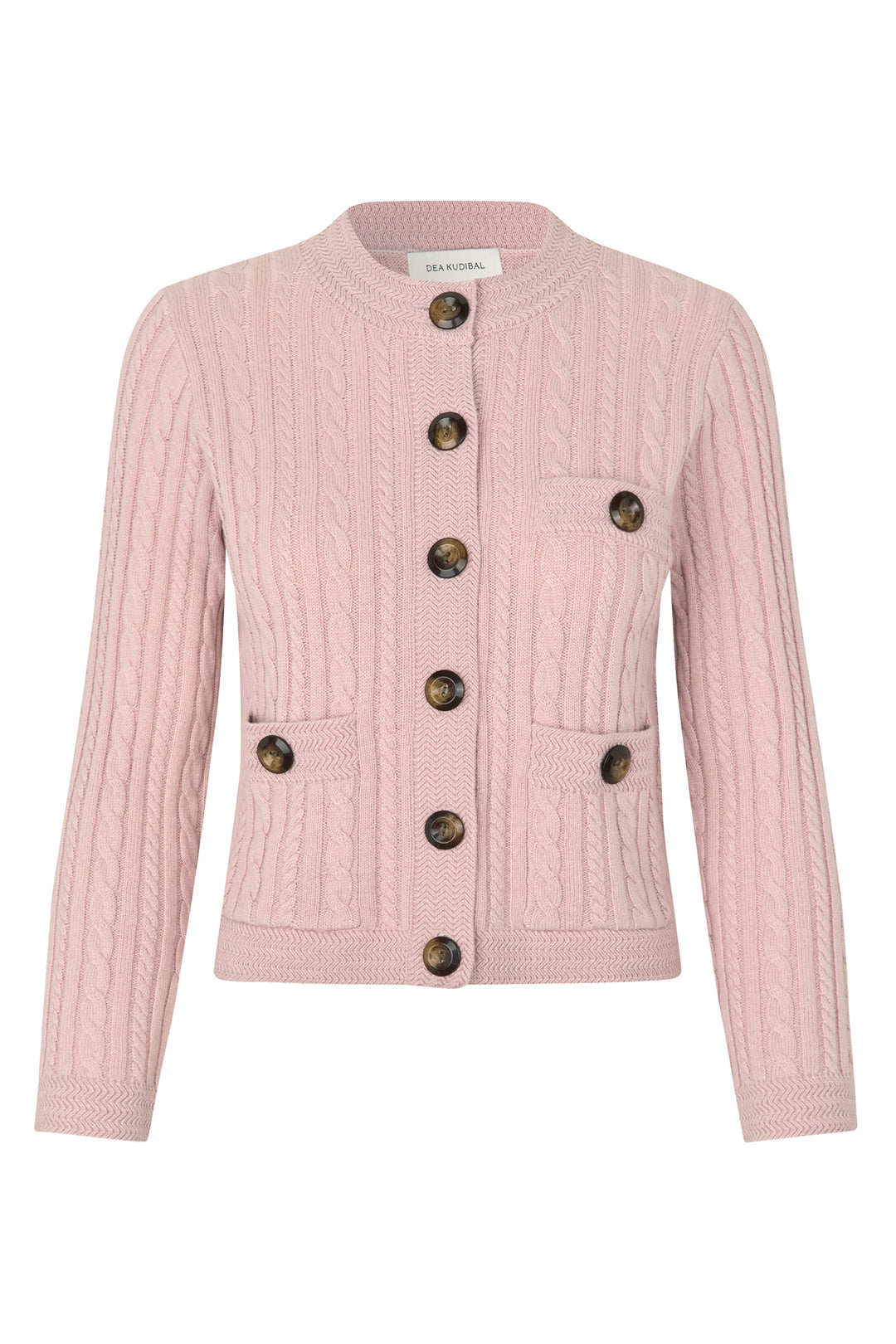 Dea Kudibal DitteDEA Dinky Pink Cable Knit Cardigan at Olivia Grace Fashion