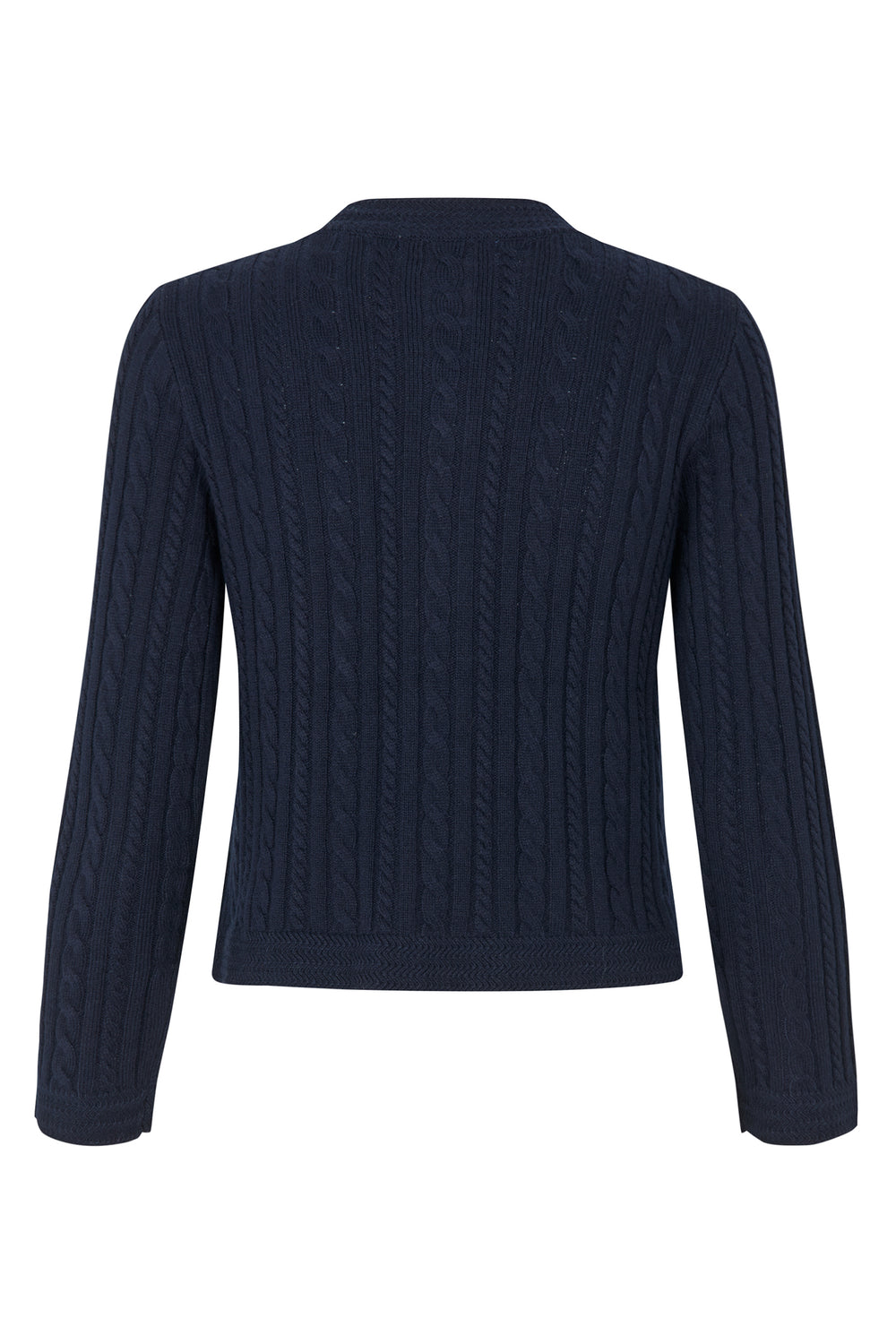 Dea Kudibal DitteDEA Yacht Navy Cable Knit Cardigan at Olivia Grace Fashion
