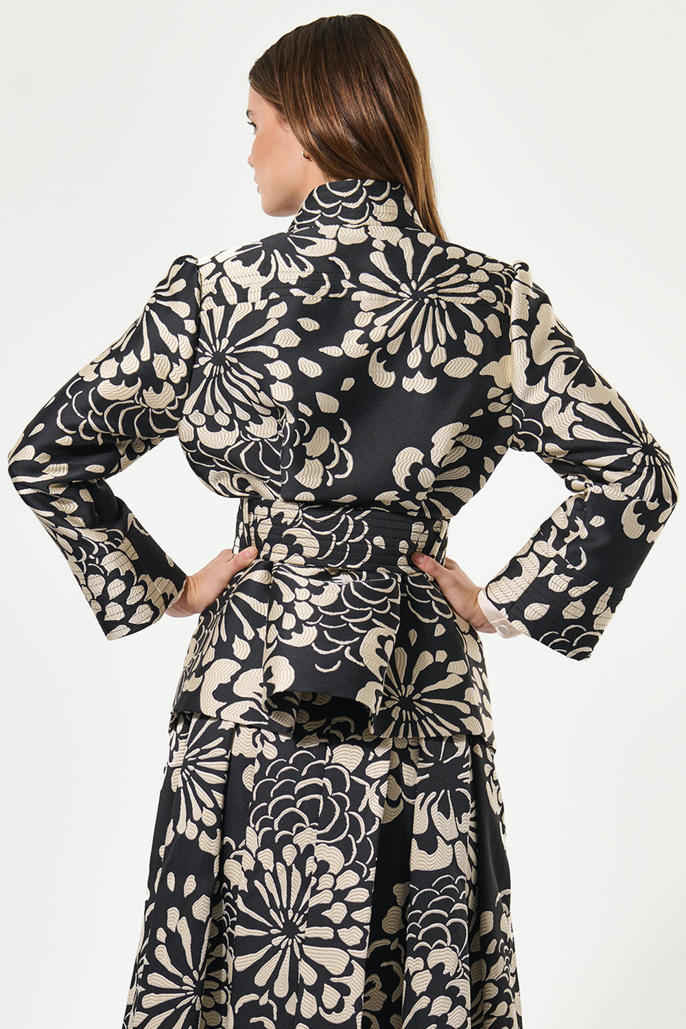 Dea Kudibal EllaDEA Florana Black Floral Jacquard Jacket 0300725 1244 - Olivia Grace Fashion